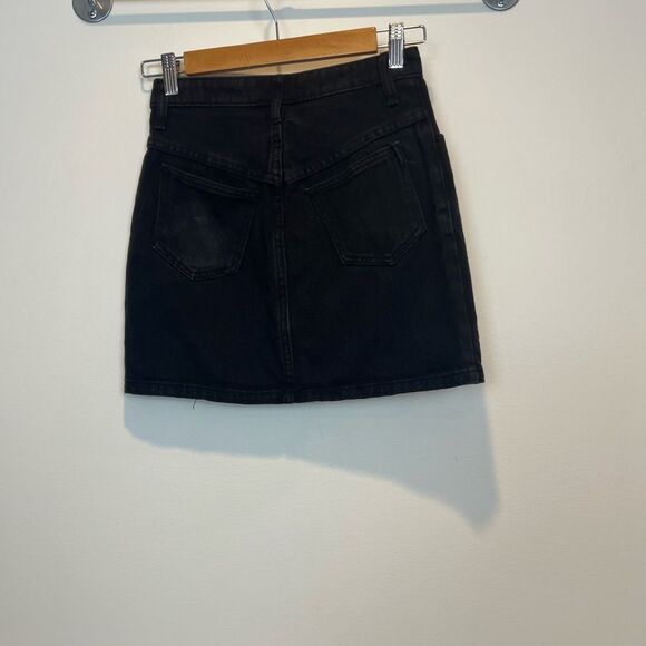 J. Galt Brandy Melville Black Button Down Denim Mini Skirt size small - Picture 4 of 5